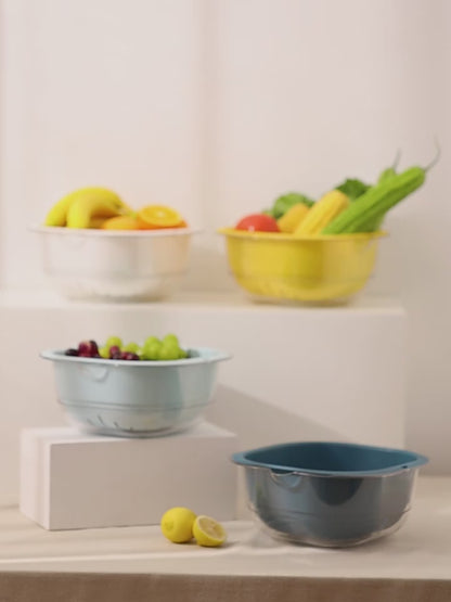 二層洗面台家庭用キッチン排水バスケットプラスチック大型フィルター水洗浄バスケット透明洗浄果物と野菜アーティファクト