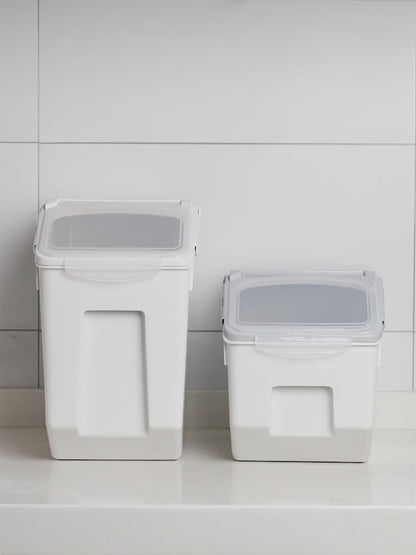 キッチン米バケツ収納キャビネット密封透明フラッププラスチック穀物収納ボックス防湿小さな米箱家庭用